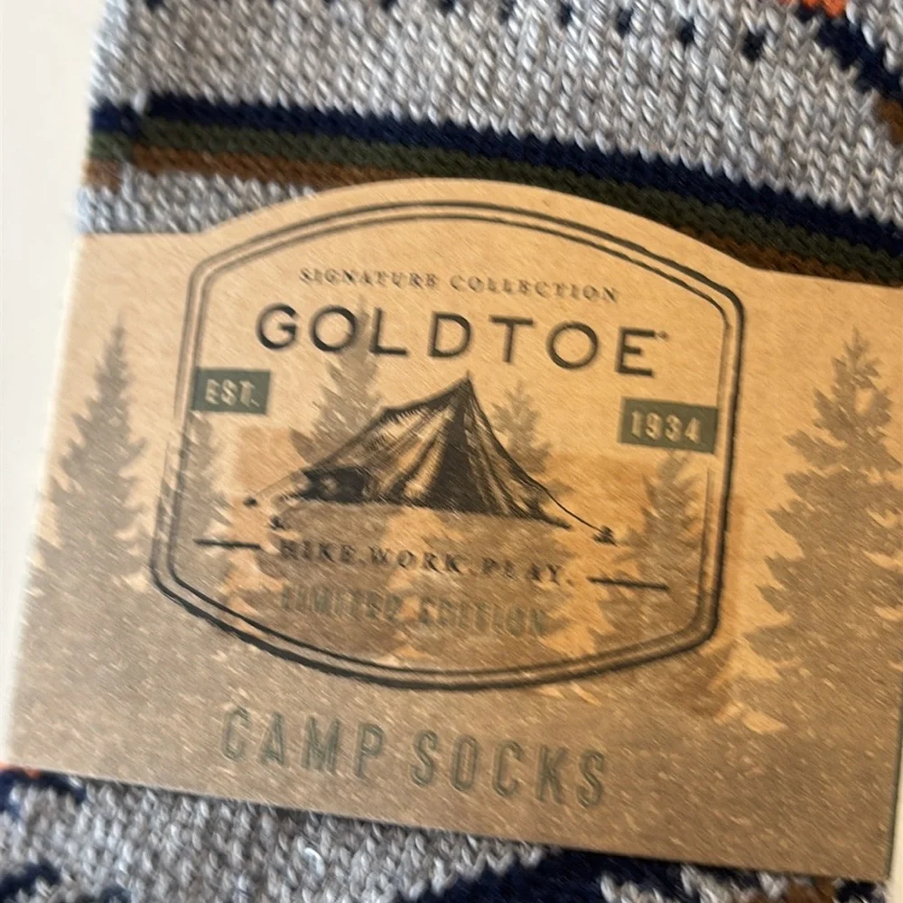 Signature Gold Signature Collection Men's Aztec Crew Camp Socks 2 Pack